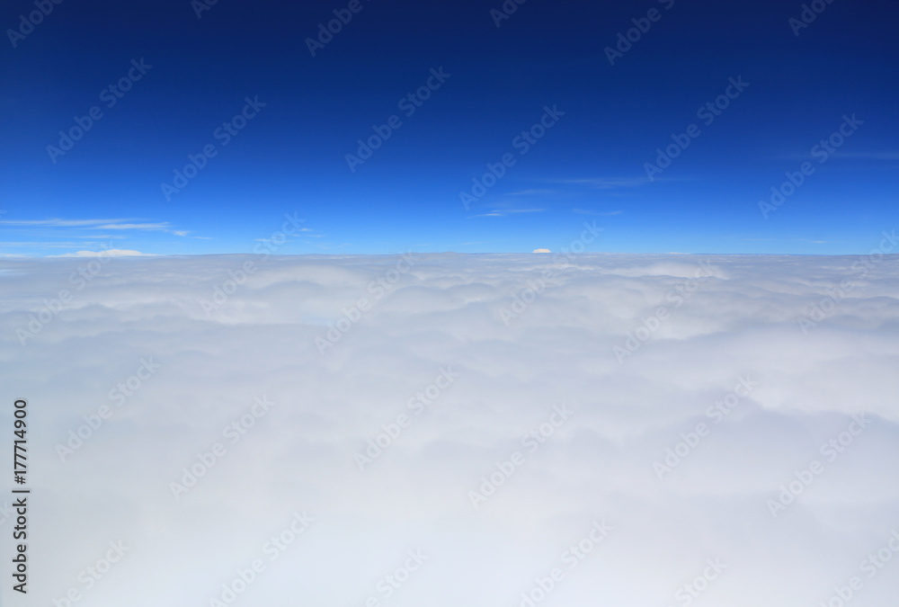 Puffy clouds view from aeroplane window. Puffy clouds view from aeroplane window.