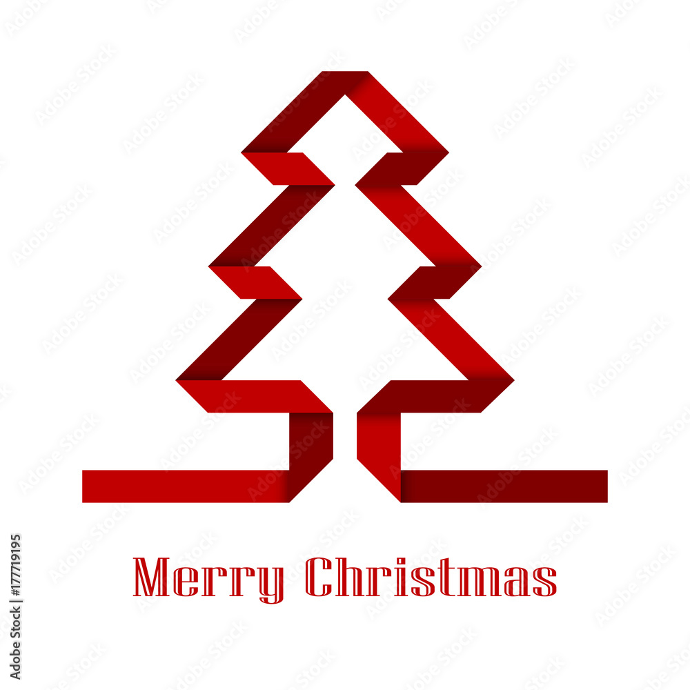 Decorative Christmas tree of paper tape Decorative Christmas tree of paper tape