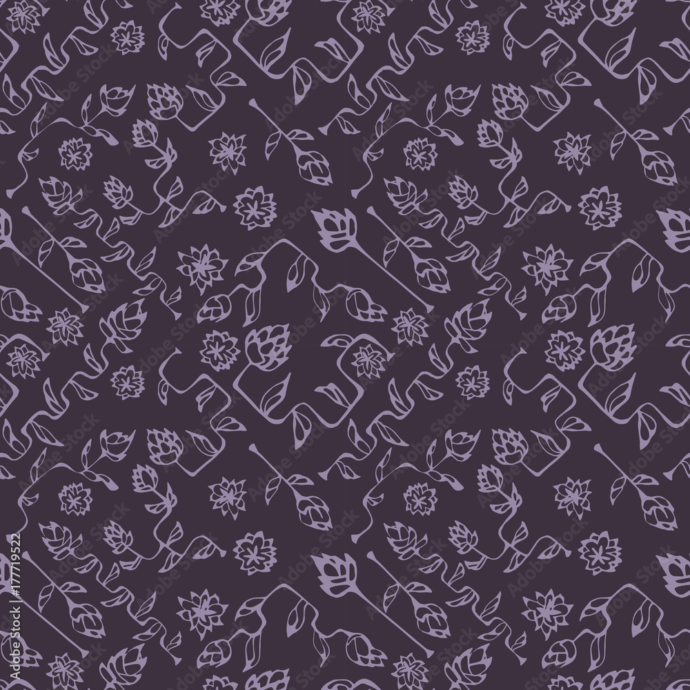 Seamless wallpaper pattern, vector