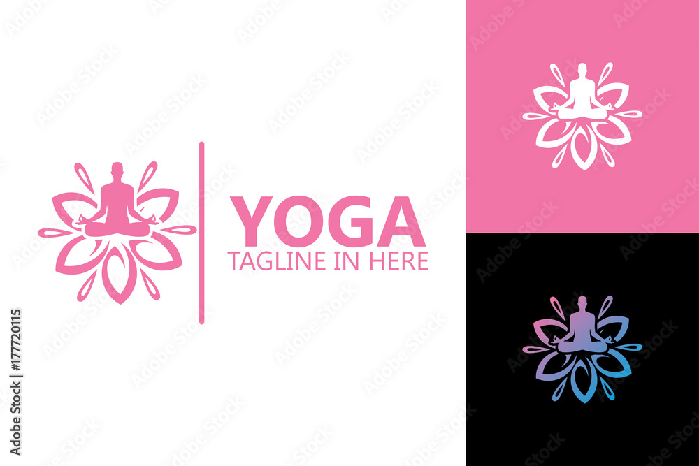 Obraz premium Yoga Logo Template Design