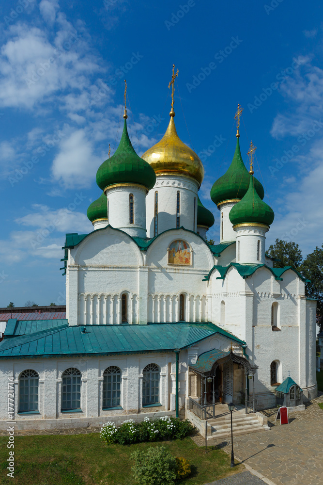 Suzdal, Russia. Spaso-Preobrazhensky Cathedral of the Spaso-Evfimiev monastery.