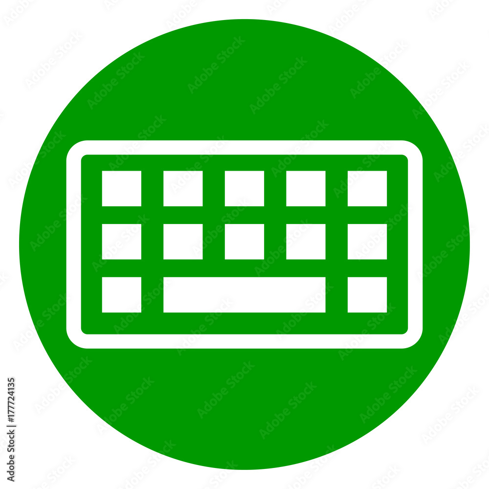keyboard circle green icon keyboard circle green icon