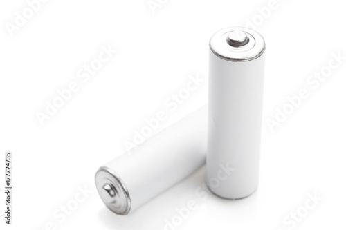 Battery on a white background
