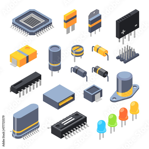 Capacitor, different chips, semiconductor and electrical components for electronic parts