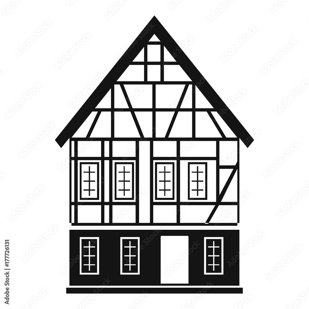 Holland house icon, simple style Holland house icon, simple style
