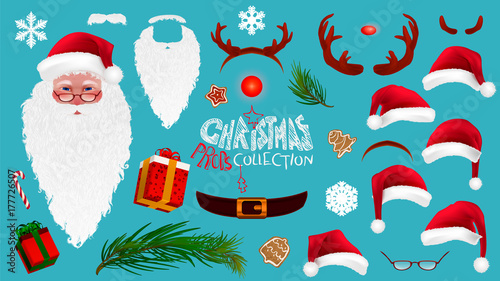 Christmas Cartoon Photo Booth Props collection.