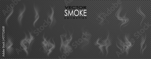 Tela Smoke vector collection, isolated, transparent background
