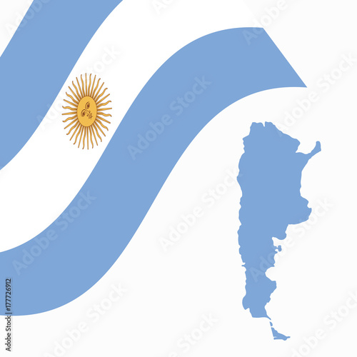 Argentine-flag-map-vector