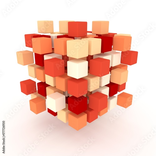 abstract background of cubes. 3d rendering.