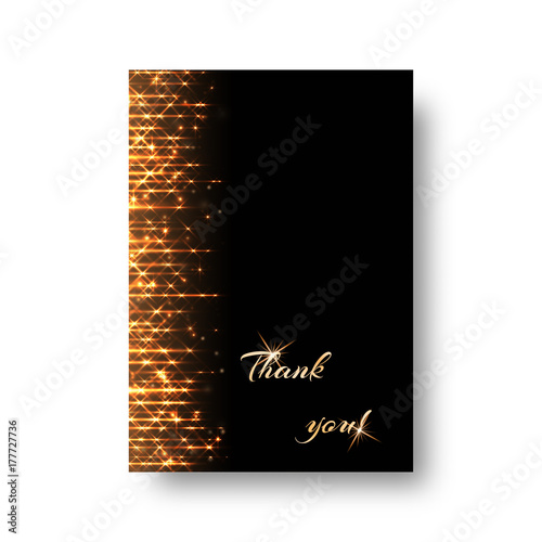 Glitter background with shimmering lights. Particles abstract on a black backdrop.