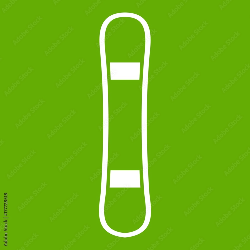 Snowboard sport board icon green Snowboard sport board icon green