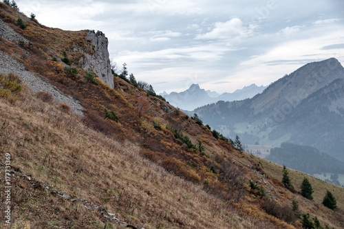 Berge am Säntis im Alpstein in den Schweizer Alpen