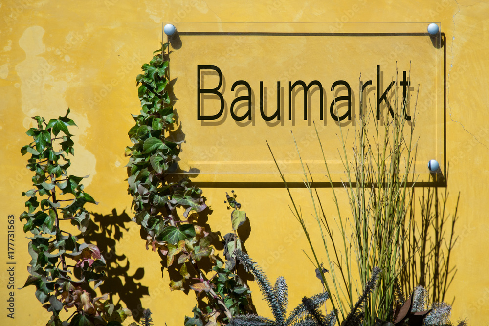 Obraz premium Schild 233 - Baumarkt
