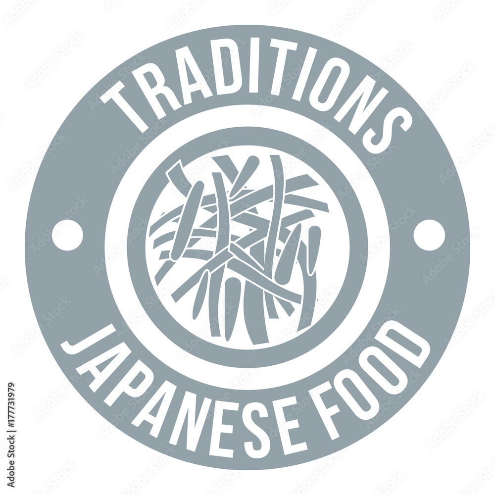 Sushi japanese food logo, simple gray style Sushi japanese food logo, simple gray style