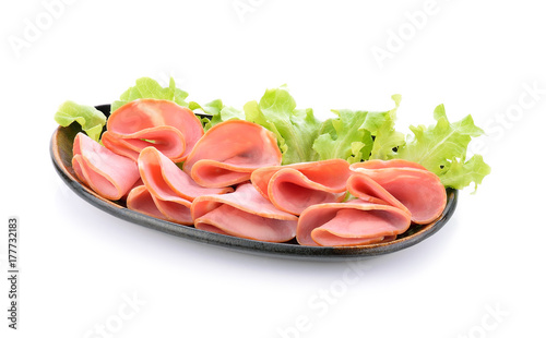 Ham isolated on white background