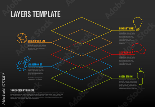 Vector Infographic layers template