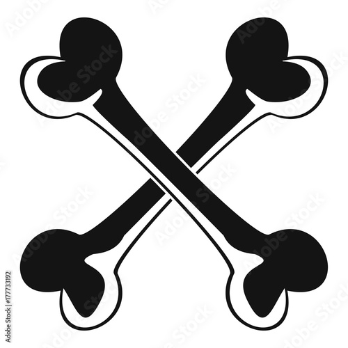 Bone icon, simple style