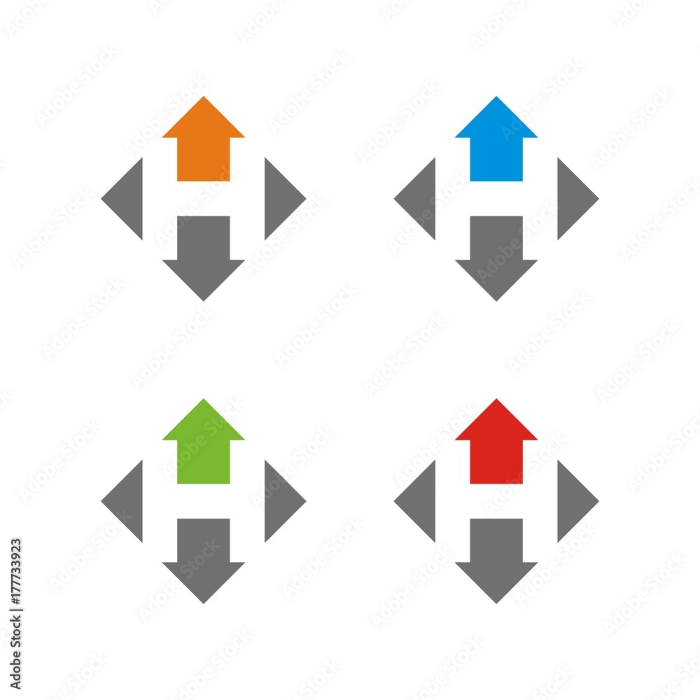 H logo initial letter design template vector H logo initial letter design template vector