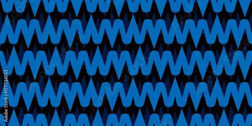 Seamless pattern wavy shapes. なみなみパターン