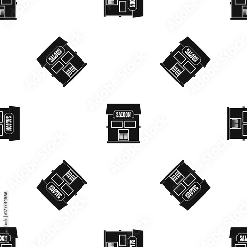 Western saloon pattern seamless black