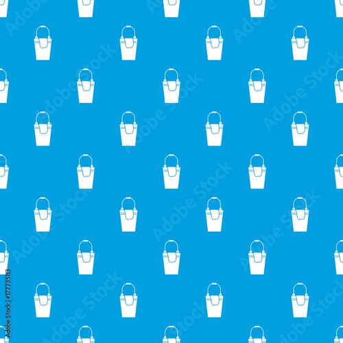 Bucket and rag pattern seamless blue