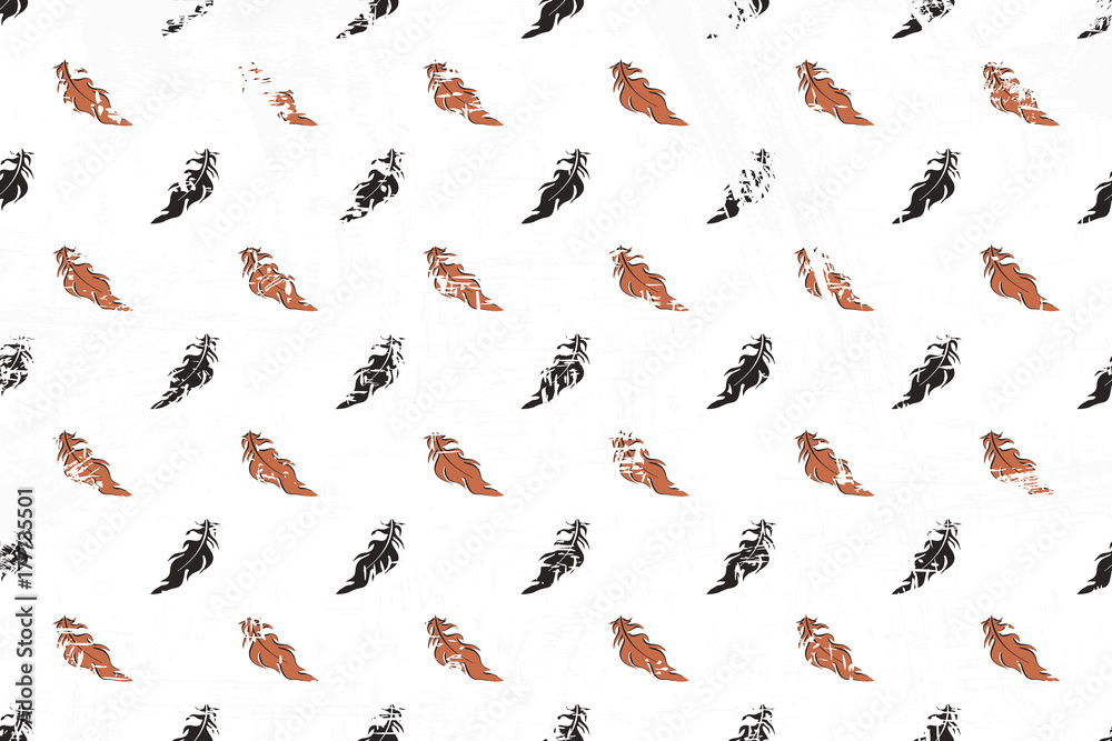 pattern from the images of abstract feathers. grunge background.