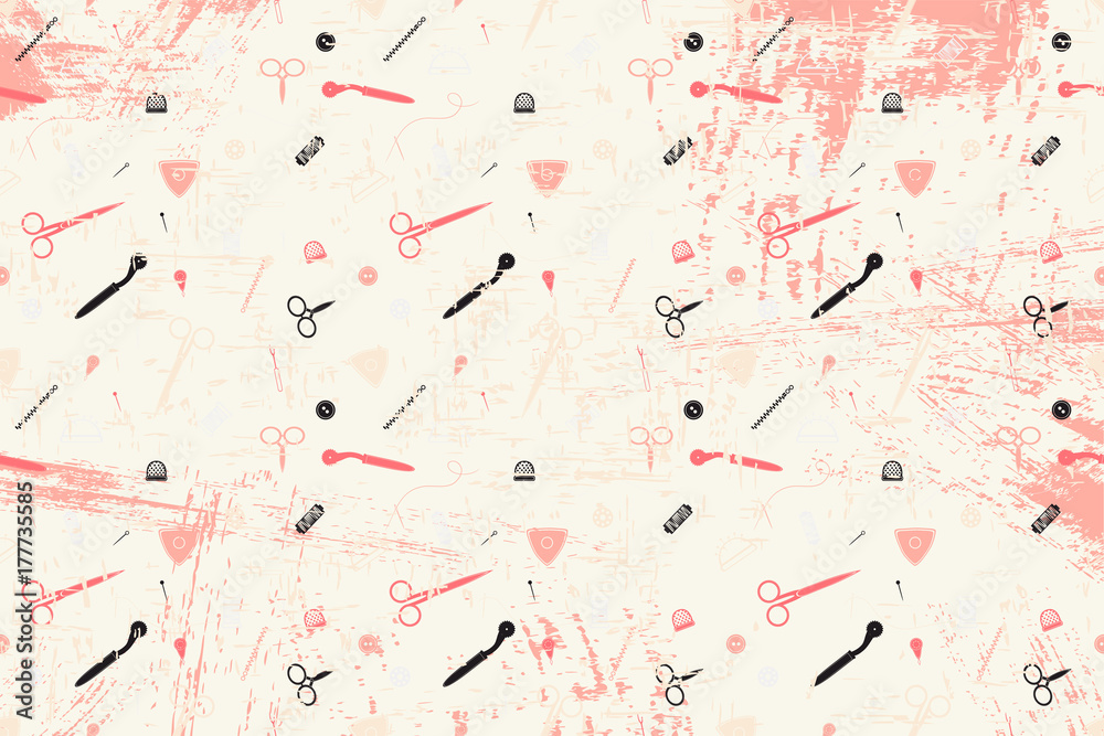 card with the image of tools for sewing. theme for fashion. Can be used in website design, etc. card with the image of tools for sewing. theme for fashion. Can be used in website design, etc.