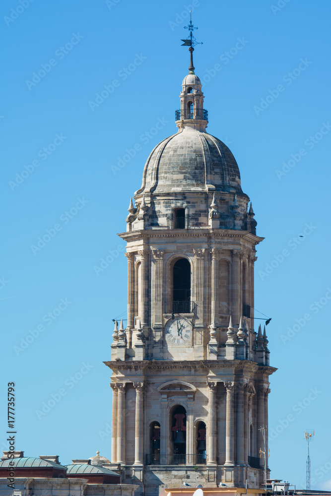 bell tower of the cathedral of Malaga, Spain