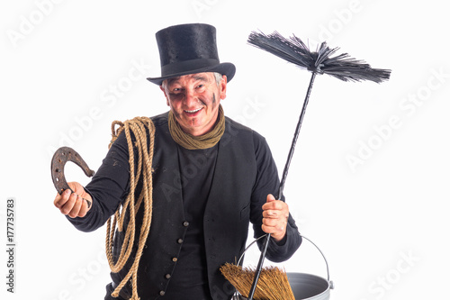 Foto Chimney sweep wishing good fortune