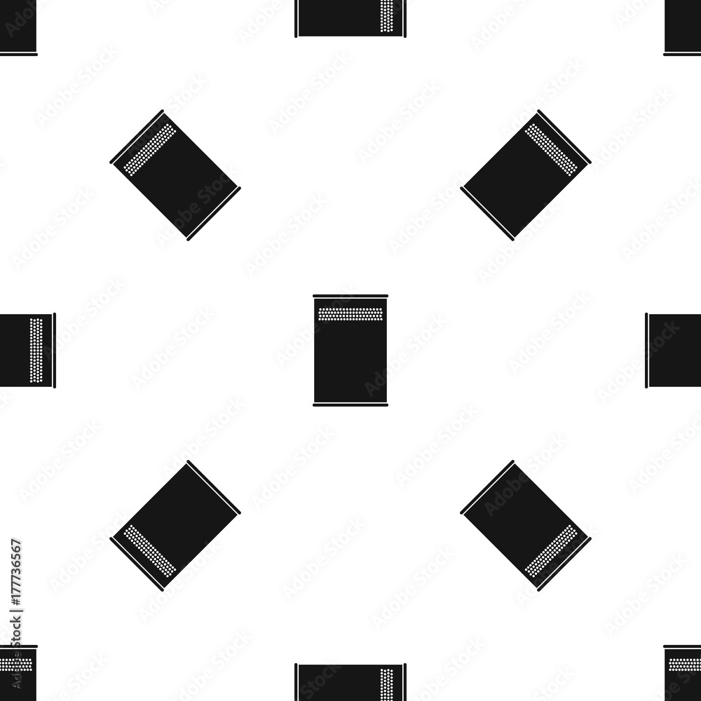 Trash can pattern seamless black Trash can pattern seamless black