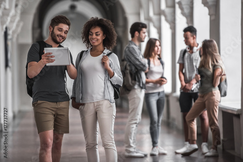 Students in the hall