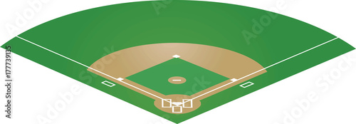 Baseball field. vector illustration