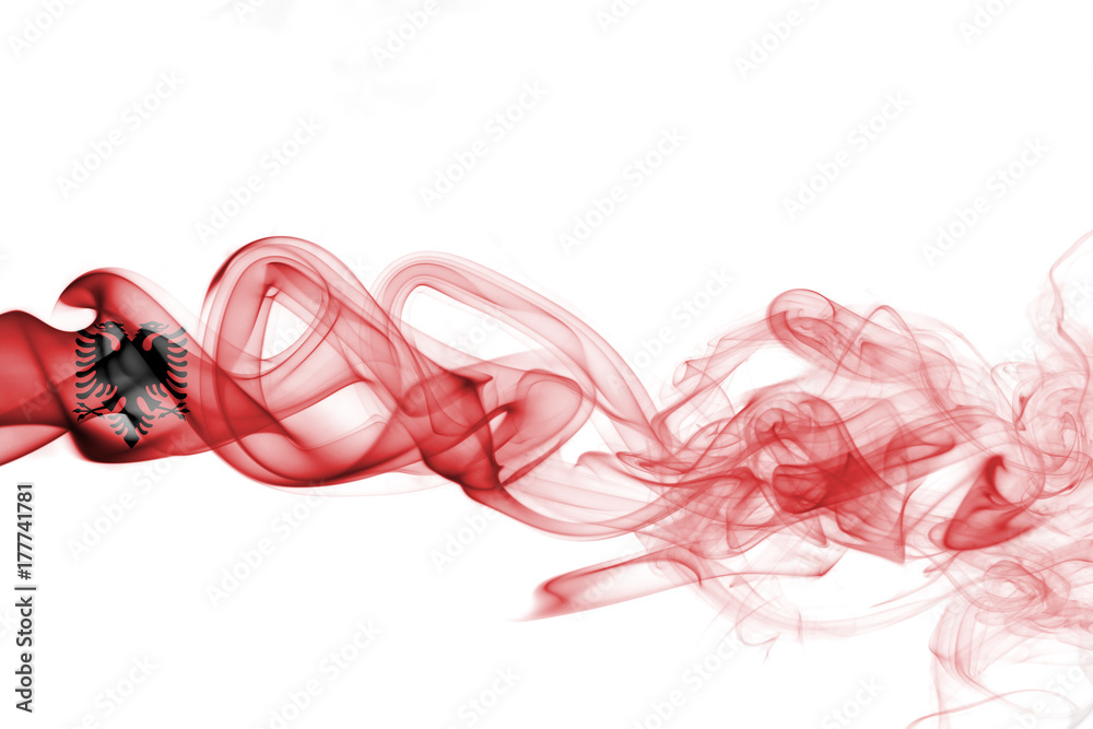Albania smoke flag Albania smoke flag