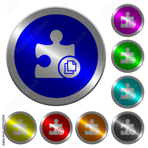 Copy plugin luminous coin-like round color buttons