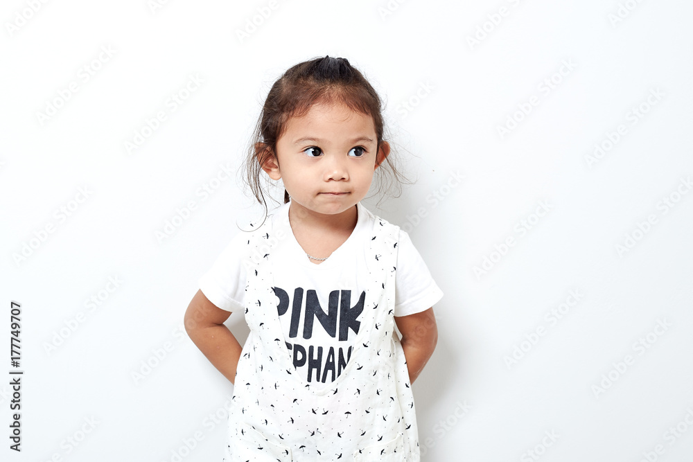 Portrait beautiful of happy long hair child little girl asian Portrait beautiful of happy long hair child little girl asian