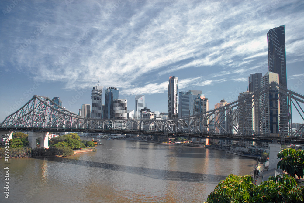 Story Bridge and skyscraper of Brisbane, Australia
