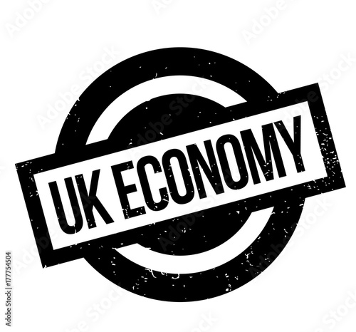 UK Economy rubber stamp. Grunge design with dust scratches. Effects can be easily removed for a clean, crisp look. Color is easily changed.