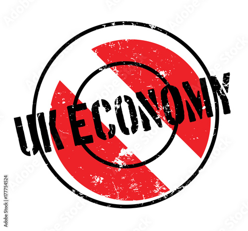 UK Economy rubber stamp. Grunge design with dust scratches. Effects can be easily removed for a clean, crisp look. Color is easily changed.