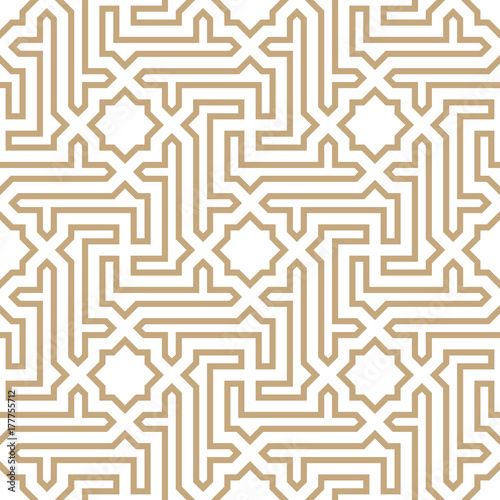 arabic geometric seamless ornament pattern photo