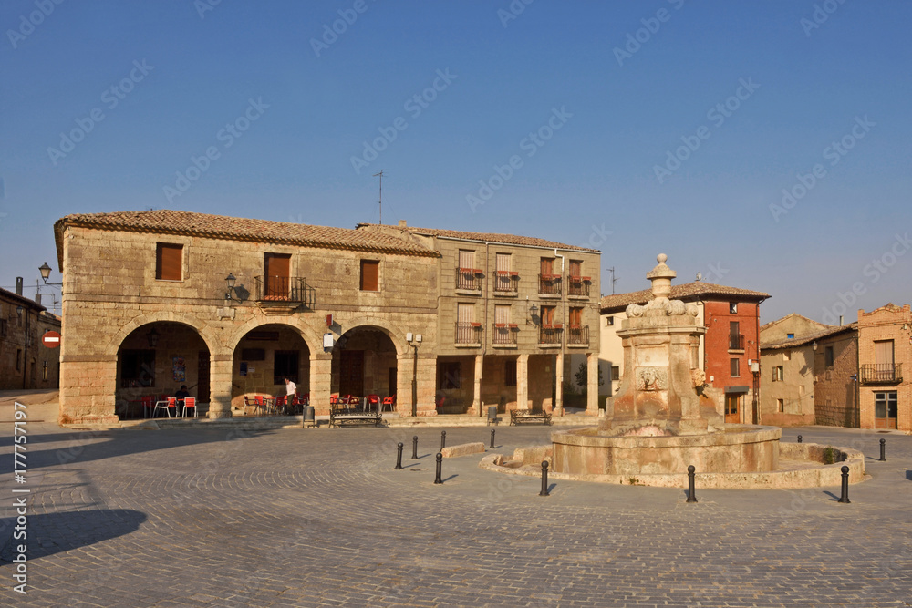 Square of Sasamon Burgos province,Spain