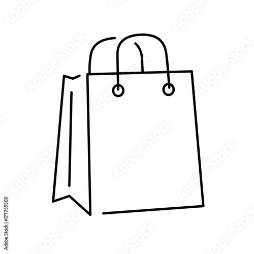 Icona shopping bag. Modern style. Linear.