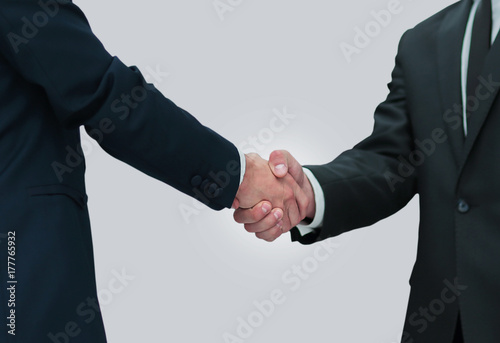 concept of confidence in partner - handshake business 