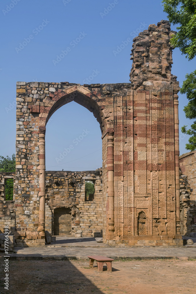 Arch in the Qutb Minar, New Delhi, India