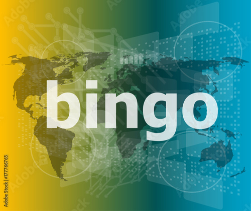 bingo word on business digital touch screen