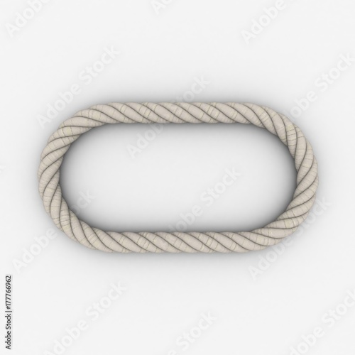 Rope frame in form of oval....