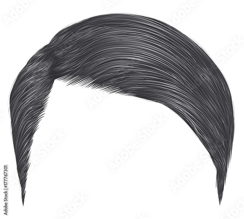 trendy man hairs.gray color.beauty style.realistic 3d .