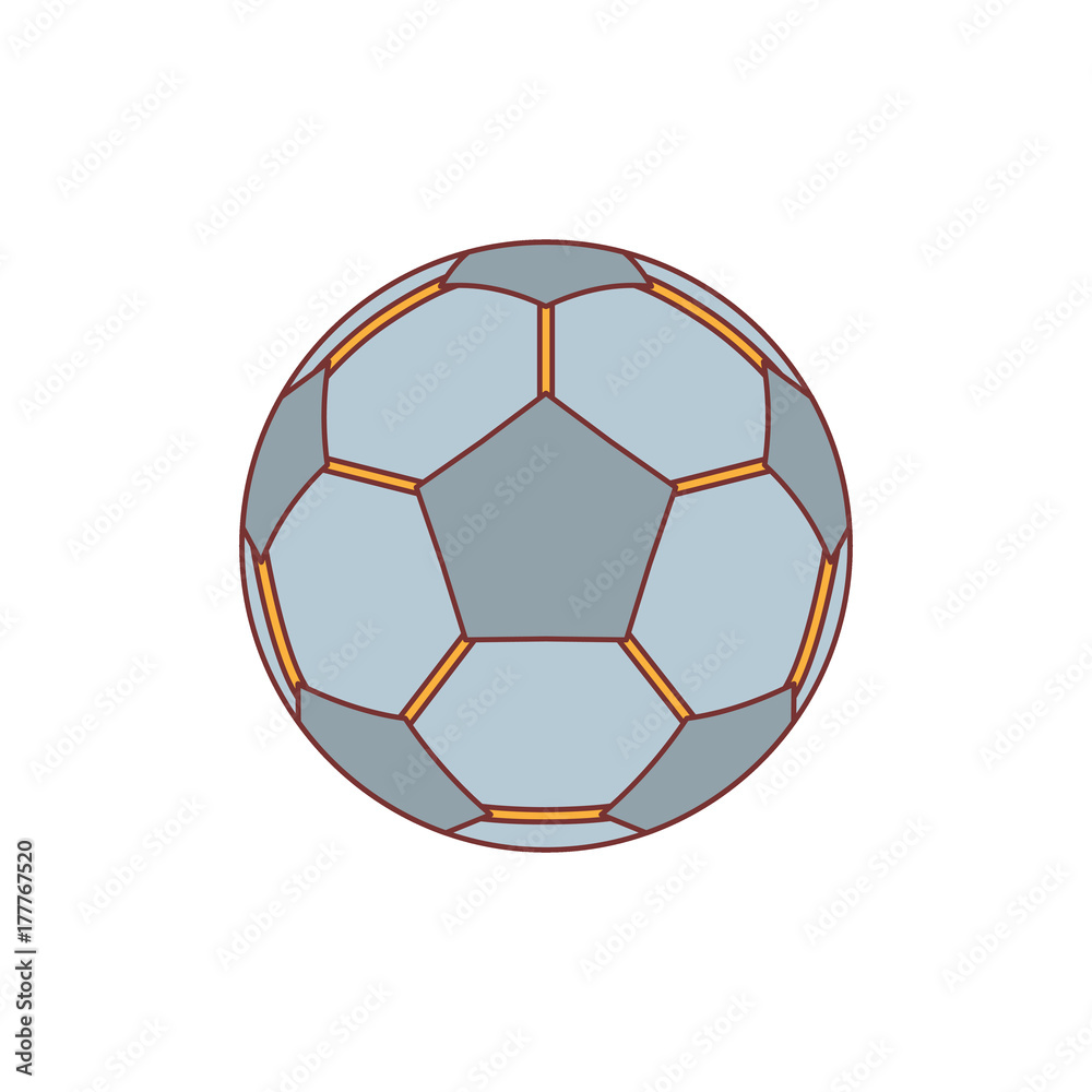 Fototapeta premium Soccer ball icon, cartoon style