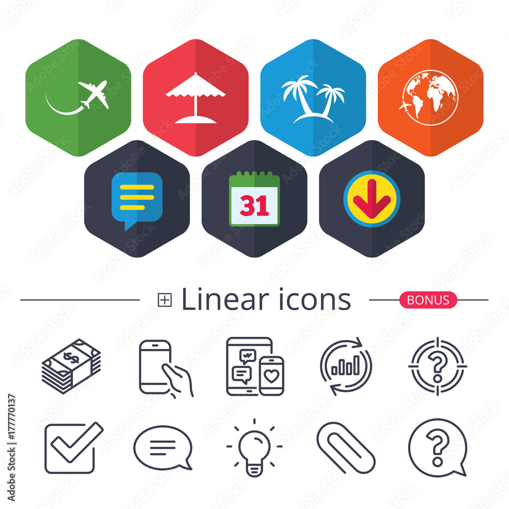 Travel trip icon. Airplane, world globe symbols. Travel trip icon. Airplane, world globe symbols.