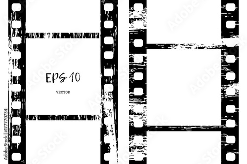 vector image of a film. brush strokes. grunge.