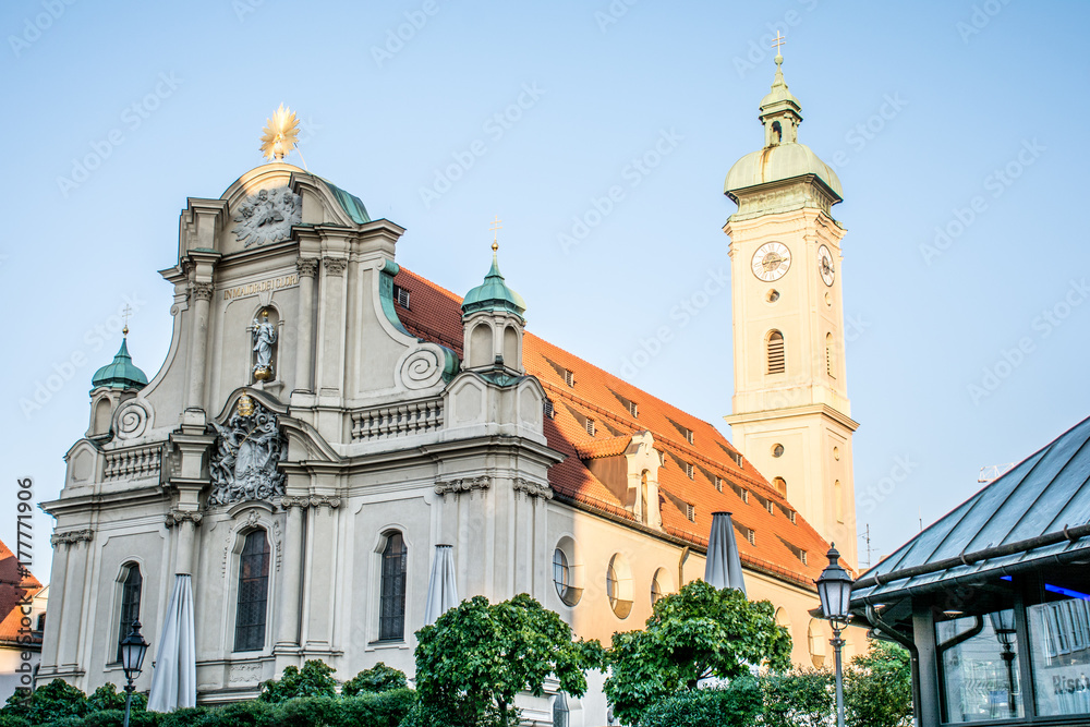 Church in the historical center of the city. Mnchen, Germany
